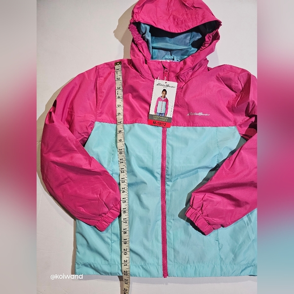 Eddie Bauer Magenta Lightweight 3 in 1 Jacket Size M-10/12 - Picture 10 of 15